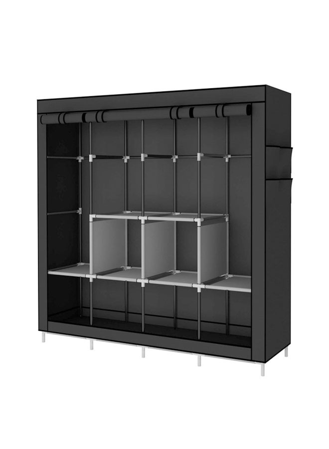 Big Bedroom Wardrobe Can Organize Bookshelves, Stable, Modern, Minimalist,With Hangers And Steel Pipes For Storing Clothes,Used For Renting Apartments,Decoration,Autumn Decoration,Holiday Decoration,Room Decoration,Home Decoration - Image 2